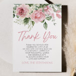 Baby In Bloom Pink Rose Floral Baby Shower Thank You Card<br><div class="desc">This is a Baby In Bloom Dusty Pink Rose Baby Shower Thank You Card!</div>