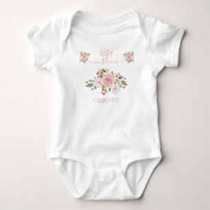 Baby in Bloom Pink Rose Floral Bodysuit