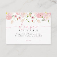 Baby In Bloom Pink Shower Diaper Raffle
