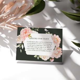 Baby in Bloom Pink Watercolor Books for Baby Enclosure Card