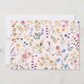 Baby in Bloom Pretty Wildflower Garden Shower Invi Invitation (Back)