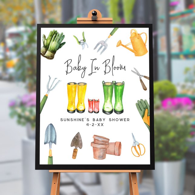 Baby In Bloom Red Rain Boots Baby Shower Welcome Foam Board (Creator Uploaded)