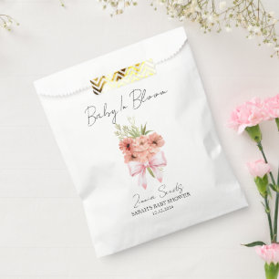 Baby In Bloom Ribbon l Zinnia Seeds Baby Shower Favor Bag