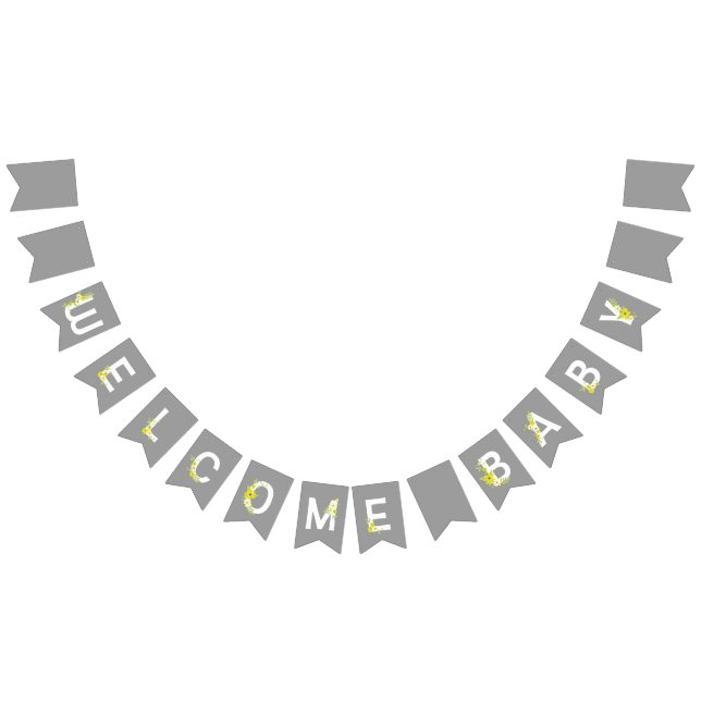 Baby in Bloom Shower Bunting Flags (All)