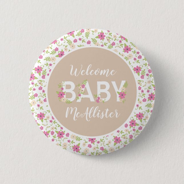Baby in Bloom Shower Button (Front)
