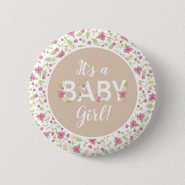 Baby in Bloom Shower Button (Front)