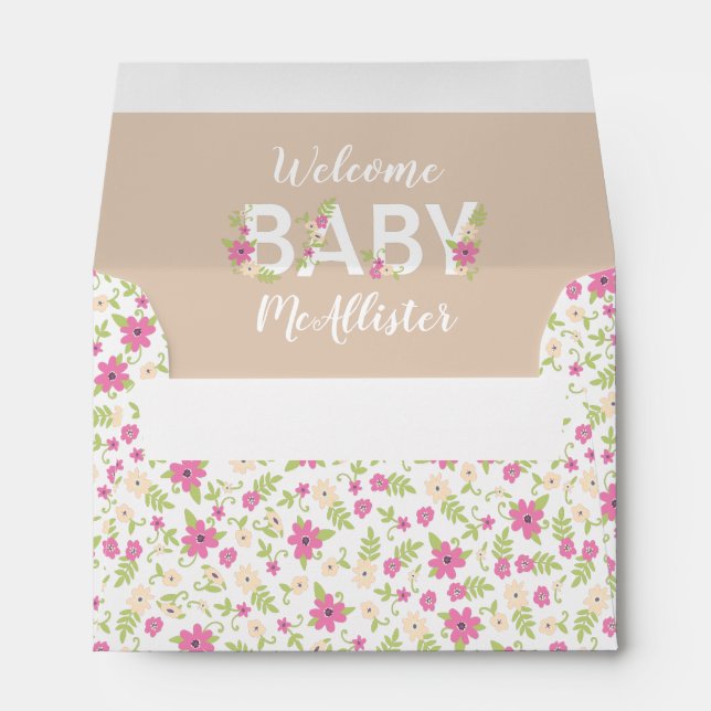 Baby in Bloom Shower Envelope (Back (Bottom))