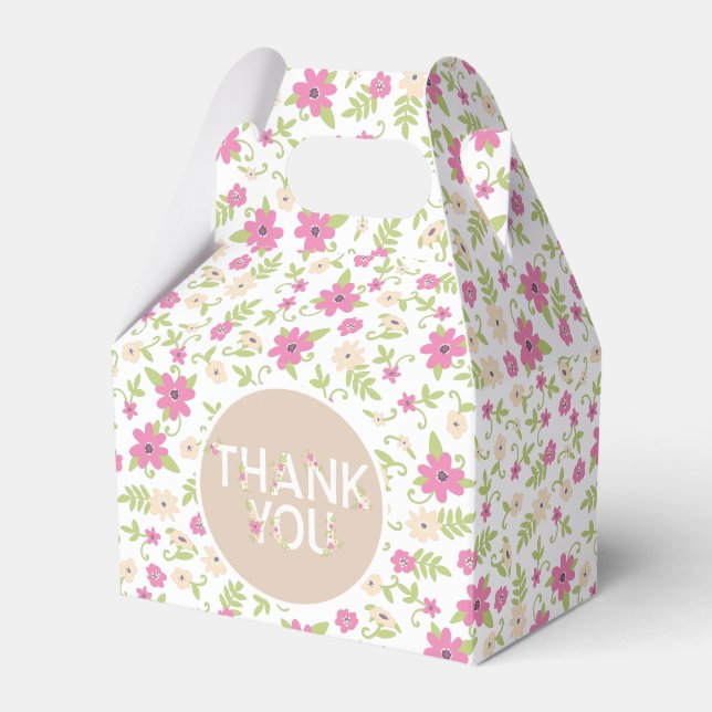 Baby in Bloom Shower Favor Boxes (Front Side)