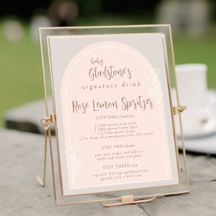 Baby In Bloom Shower Signature Drink Sign