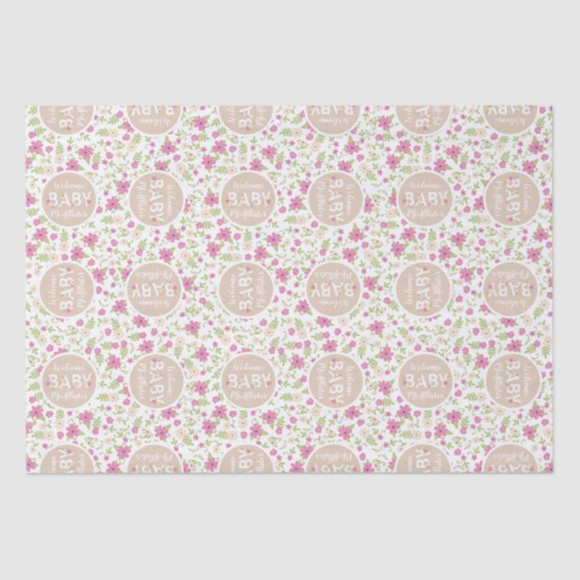Baby in Bloom Shower Tissue Paper (Front)