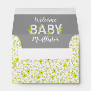 Baby in Bloom Shower Yellow Envelope