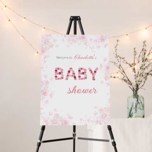 Baby in bloom sign | welcome baby shower sign
