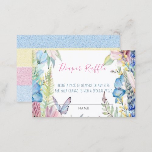Baby In Bloom Soft Pastel Wildflower Baby Shower Business Card