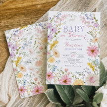 Baby in Bloom: Soft Pastel Wildflower Baby Shower