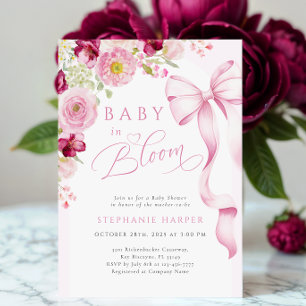 Baby In Bloom Spring Baby Shower Invitation 