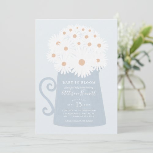 Baby in Bloom Spring Daisy Baby Shower Invitation