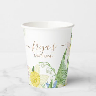 Baby in Bloom Spring Easter Baby Shower Paper Cups