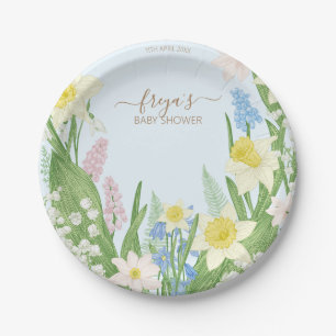 Baby in Bloom Spring Easter Baby Shower Paper Plates