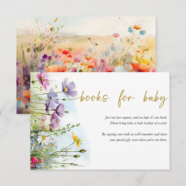 Baby in Bloom | Spring Floral Books for Baby Enclosure Card (Front/Back)