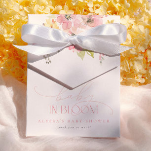 Baby in Bloom Spring Floral Girl Baby Shower Favor Boxes