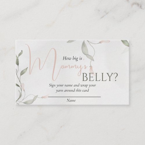 Baby in Bloom Spring Flower How Big Is Mommys  Enclosure Card