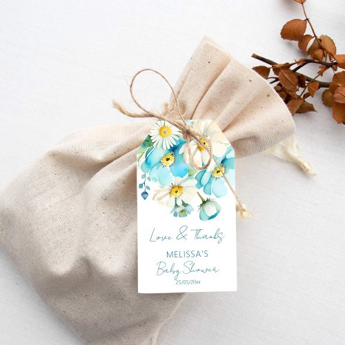 Baby in bloom spring summer baby shower favors gift tags