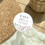 Baby in Bloom Spring Summer Floral Baby Shower Classic Round Sticker<br><div class="desc">Baby in Bloom! Celebrate the mom-to-be with this elegant watercolor wildflower spring summer floral garden bloom themed baby shower paper classic round sticker for your party supplies.</div>