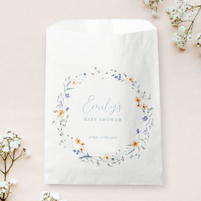 Baby in Bloom Spring Summer Floral Baby Shower Favor Bag (Creator Uploaded)