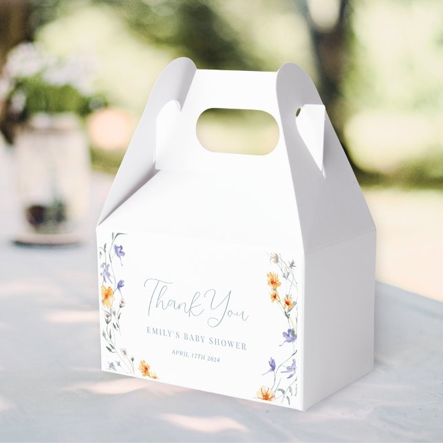 Baby in Bloom Spring Summer Floral Baby Shower Favor Boxes (Creator Uploaded)