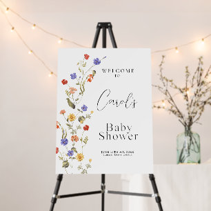 Baby In Bloom Spring summer wildflower Baby Shower Foam Board