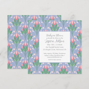 Baby in Bloom Spring Tulip Flowers Invitation