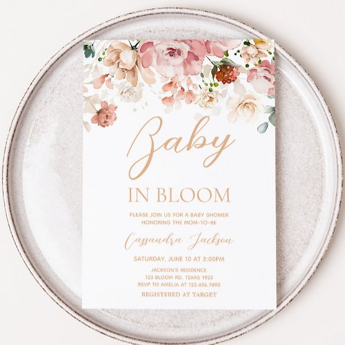 Baby in Bloom Spring Wildflower Baby Shower Invitation