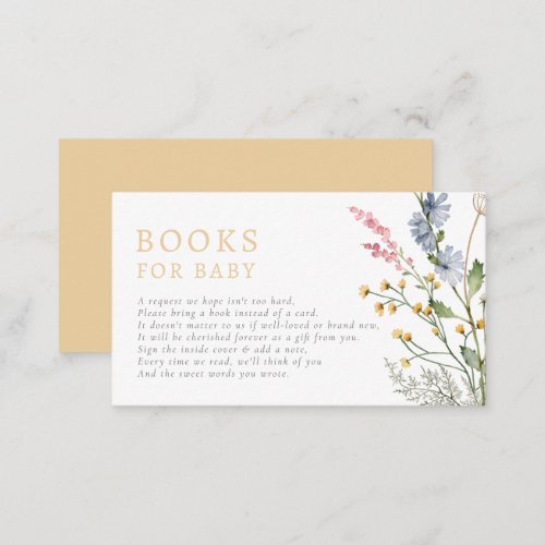 Baby in Bloom Spring Wildflower Books for Baby Enclosure Card