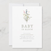 Baby in Bloom Spring Wildflower Floral Baby Shower Invitation (Front)