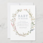 Baby in Bloom Spring Wildflower Floral Baby Shower Invitation (Front)