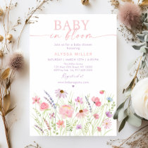 Baby in Bloom Spring Wildflower Meadow Baby Shower Invitation