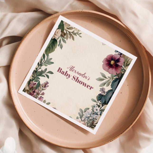Baby in Bloom Spring Wildflower  Napkins (Creator Uploaded)