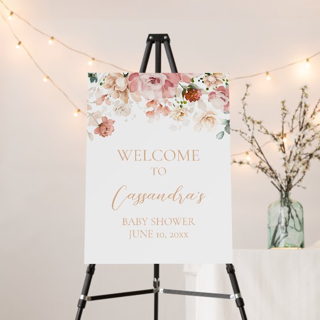 Baby in Bloom Spring Wildflower Welcome Sign (In Situ (Stand))
