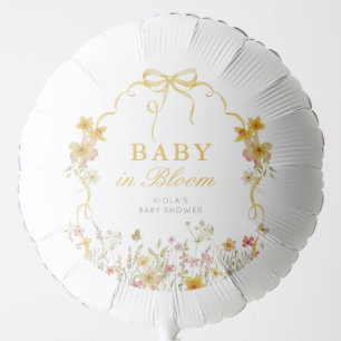 Baby in Bloom Spring yellow wildflower baby shower Balloon