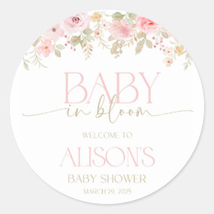 baby in bloom stickers for baby shower