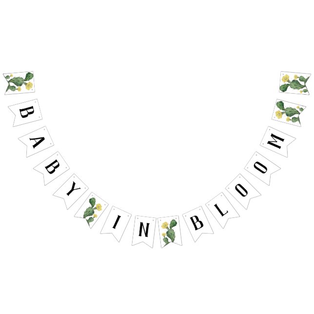 Baby In Bloom Succulent Bunting banner (All)