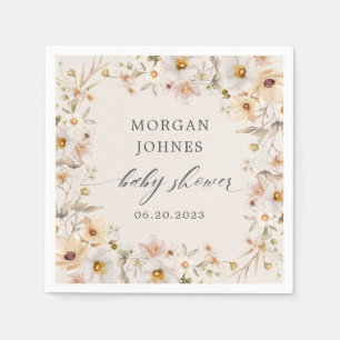 Baby in Bloom Tender Floral Baby Shower Napkins