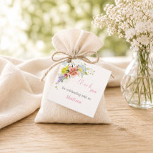 Baby in Bloom Thank You Favor Tags
