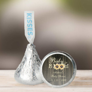 Baby in Bloom Watercolor Sunflowers Baby Shower Hershey®'s Kisses®