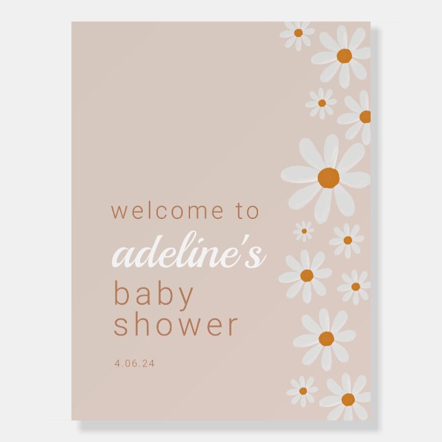 Baby in Bloom Welcome Sign (Front)