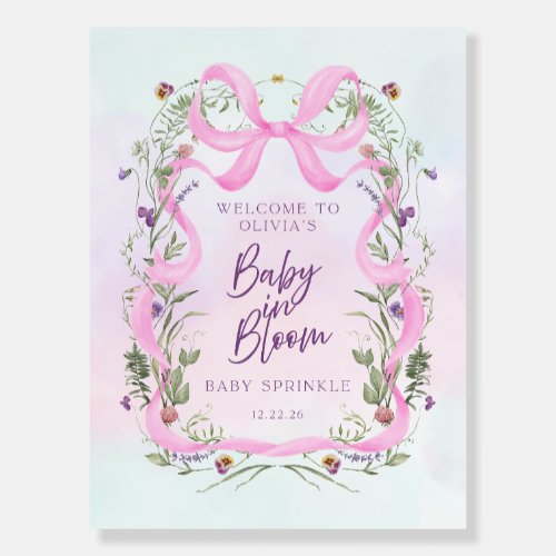 BABY IN BLOOM WELCOME SIGN