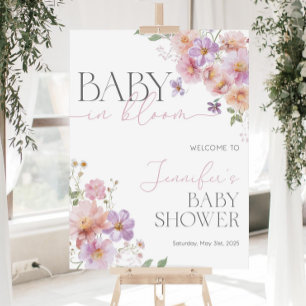 Baby in Bloom Welcome Sign, Baby in Bloom Baby Sho Foam Board
