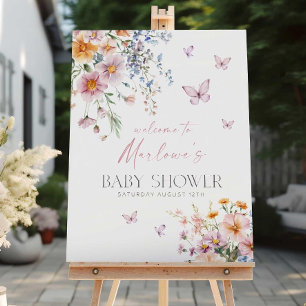 Baby in Bloom Welcome Sign, Baby Shower Welcome  Foam Board