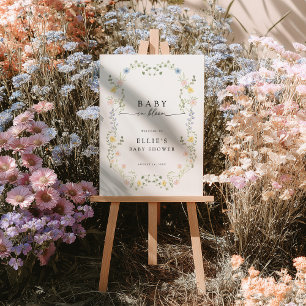 Baby In Bloom Welcome Sign Foam Boards Sign