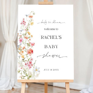Baby in Bloom Welcome Sign, Wildflower Baby Shower Foam Board